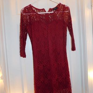 Red Lace Bodycon Dress